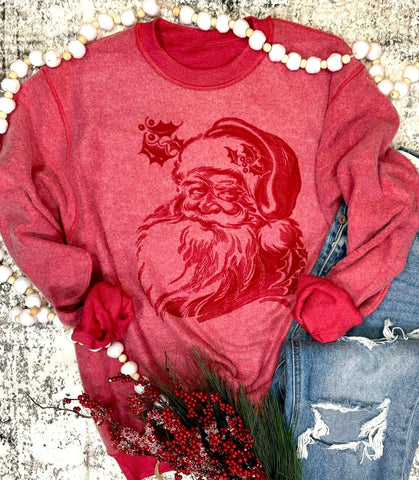 Preorder - Inside Christmas Sweatshirt Santa