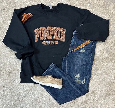 Pumpkin Spice Leopard Crewneck