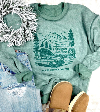 Tree Farm Inside Out Sweater - Preorder