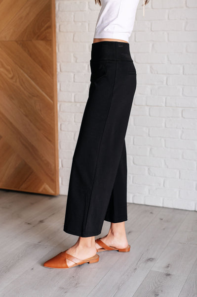 Magic Wide Leg Crop Pants in Black