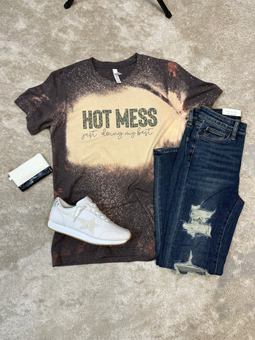 Hot Mess Bleachy Tee