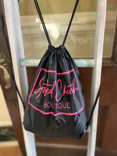 Spotted Cheetah Drawstring Bag